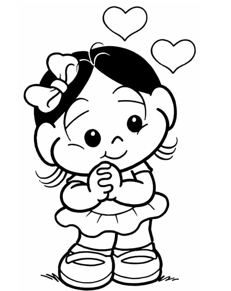 Desenho de Magali Muito Fofa para Colorir