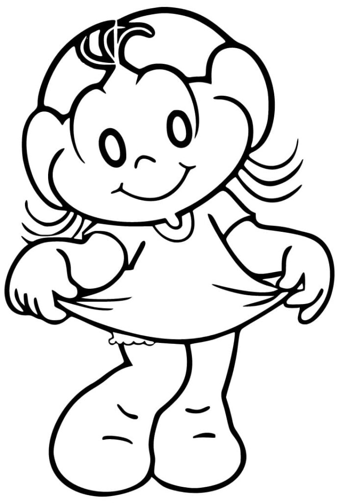 Desenho de Magali Muito Linda para Colorir