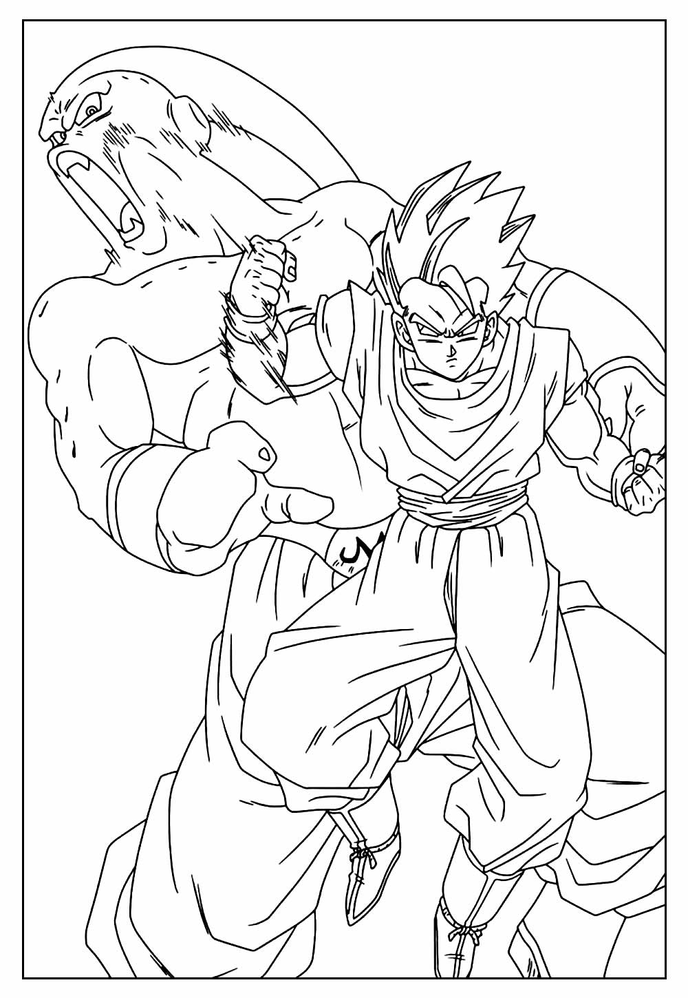 Desenho de Majin Boo Dragon Ball para Colorir Fácil