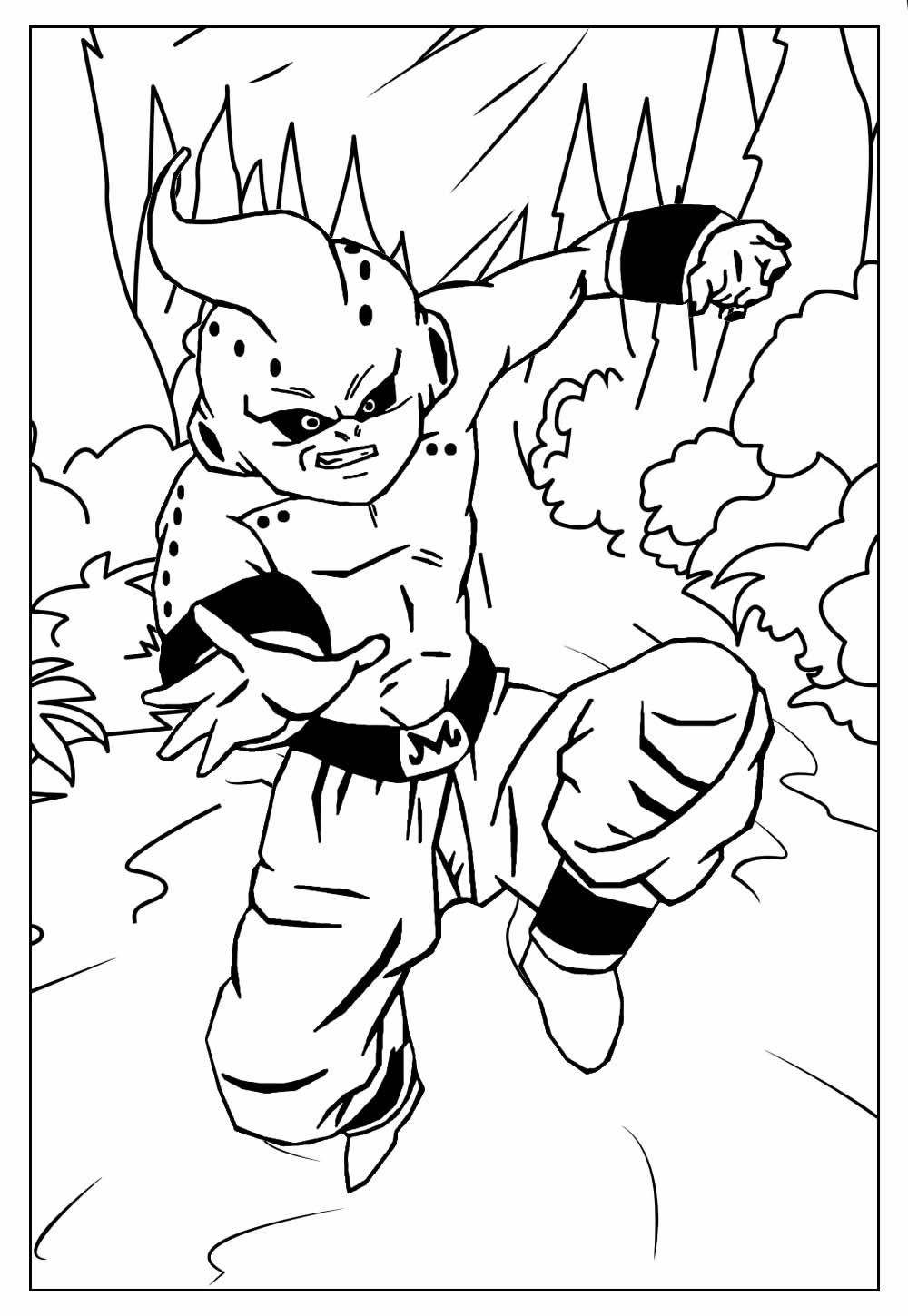 Desenho de Majin Boo Dragon Ball para Colorir Online Download