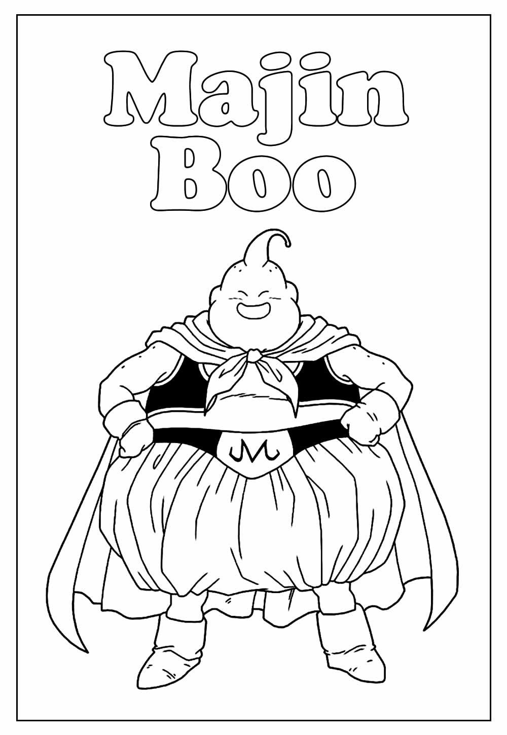 Desenho de Majin Boo para Colorir Baixar
