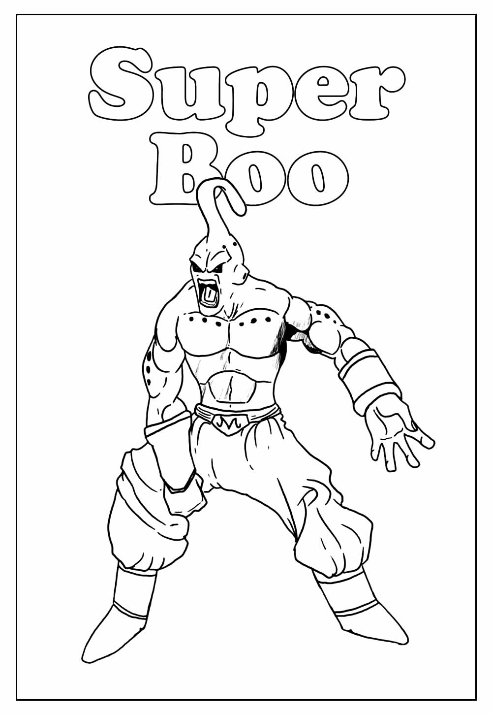 Desenho de Majin Boo para Colorir Divertido