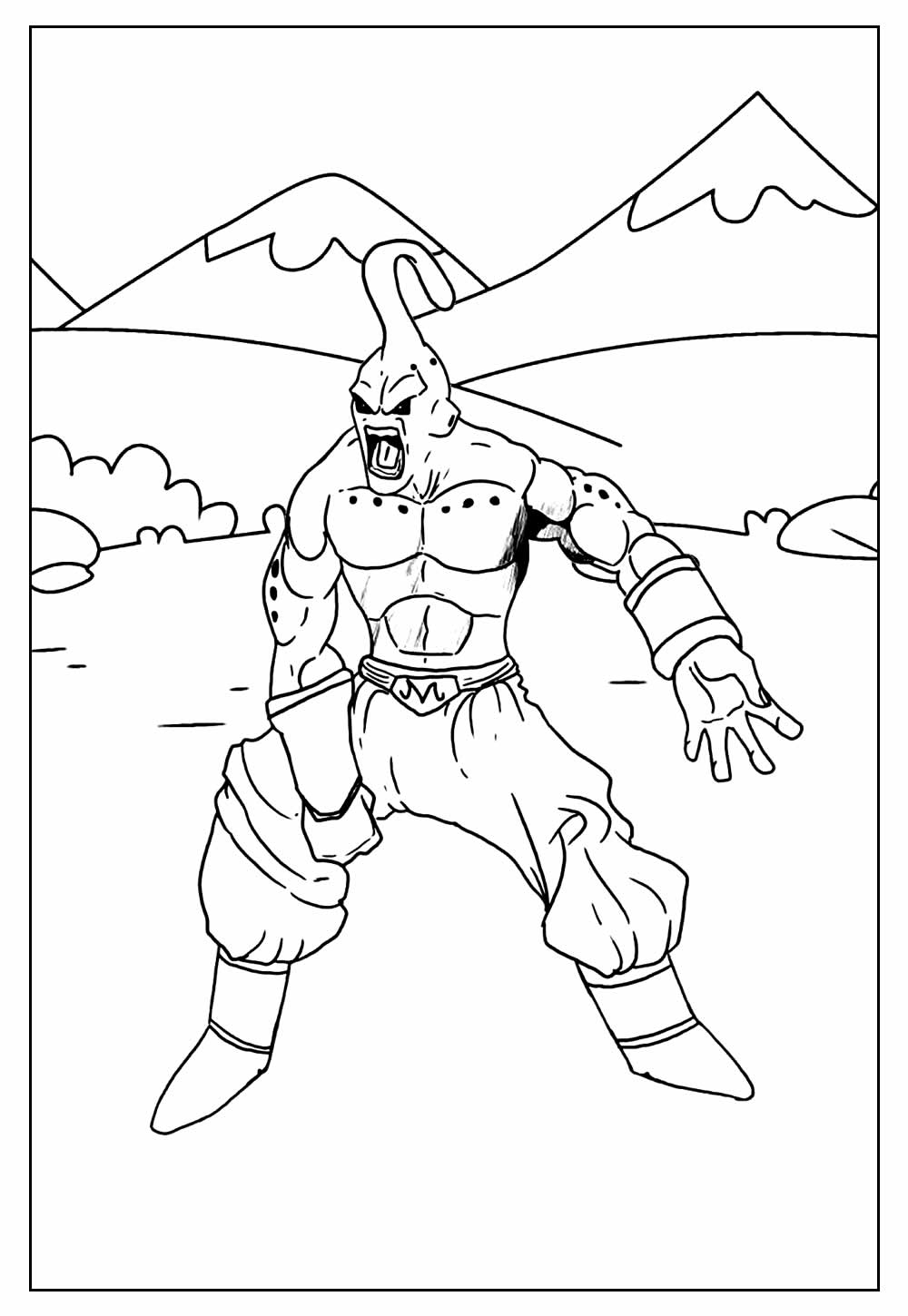 Desenho de Majin Boo para Colorir Download Pdf