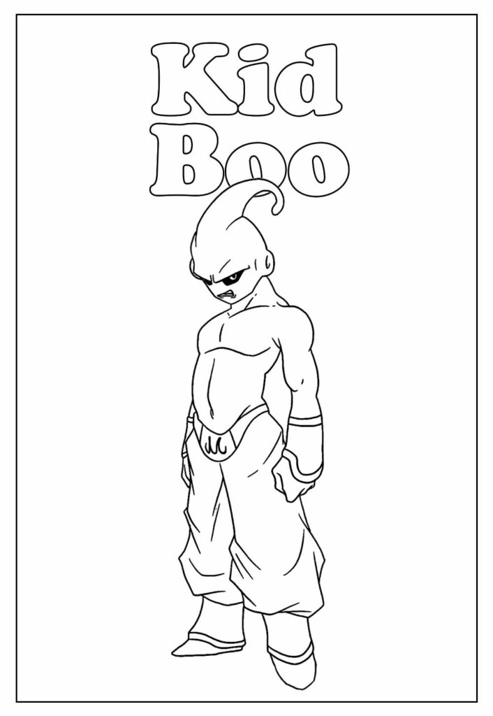 Desenho de Majin Boo para Colorir e Pintar