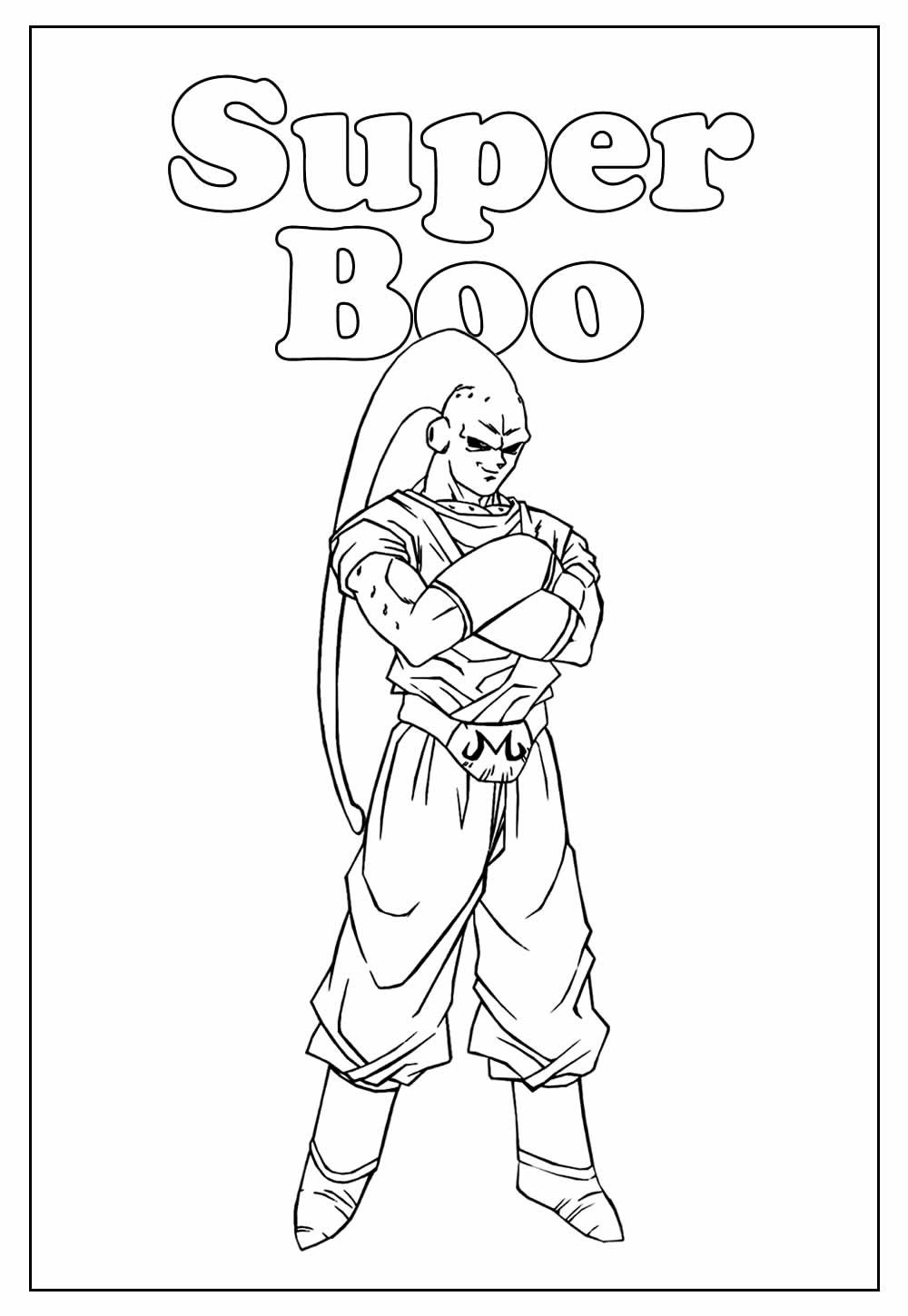 Desenho de Majin Boo para Colorir Giz de Cera