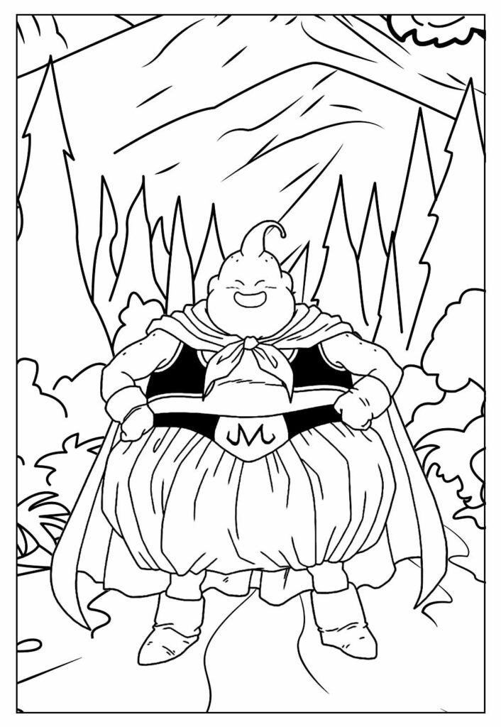 Desenho de Majin Boo para Imprimir Grátis