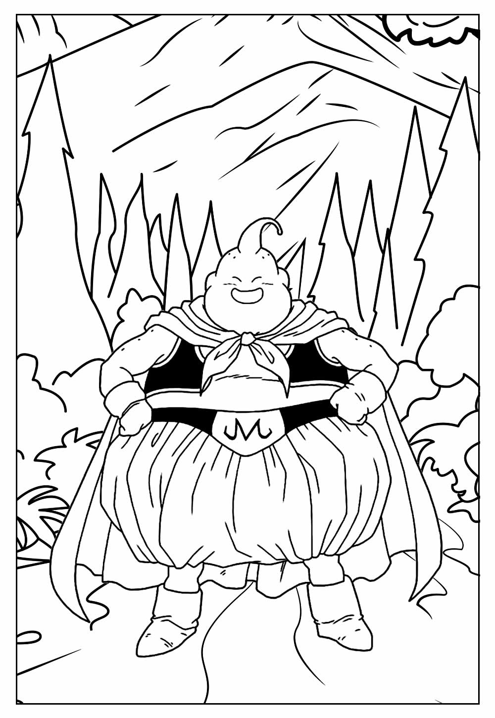 Desenho de Majin Boo para Imprimir Grátis