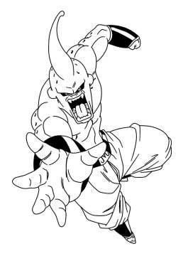 Desenho Imprimível de Majin Boo Dragon Ball para Colorir