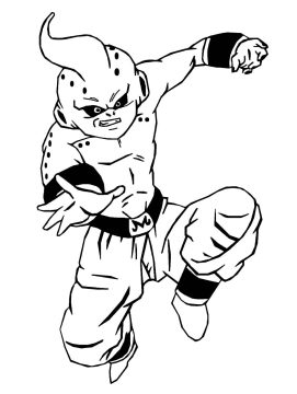 Desenho Imprimível de Majin Boo Dragon Ball para Pintar