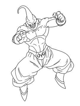 Desenho Imprimível de Majin Boo para Pintar