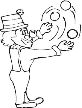 Desenho de Malabarista Muito engraçado para Colorir