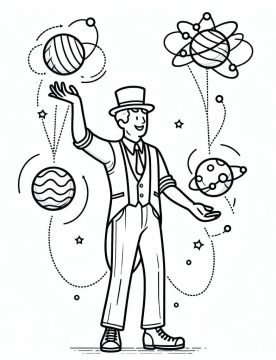 Desenho de O Malabarista para Colorir