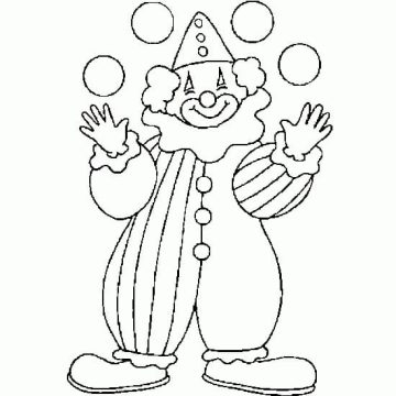 Desenho de Um Malabarista engraçado para Colorir