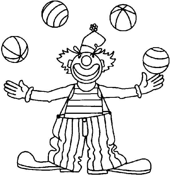 Desenhos de Malabarista para Colorir