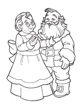 Desenho de mamãe Noel para crianças de 5 Ano para Colorir