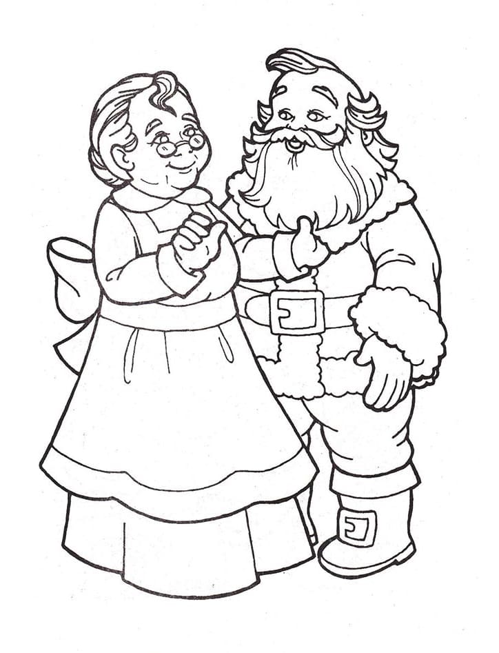 Desenho de Mamãe Noel para Crianças de 5 Ano para Colorir