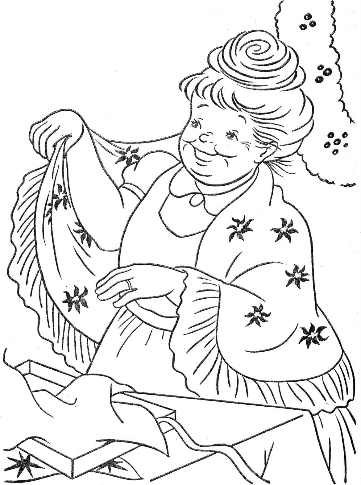 Desenho de Mamãe Noel para Crianças de 6 Ano para Colorir