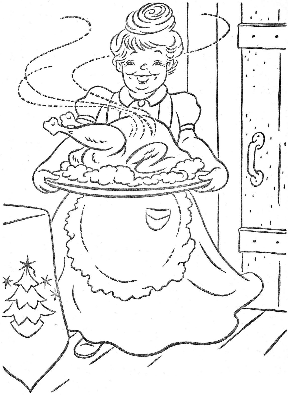 Desenhos de Mamãe Noel para Colorir