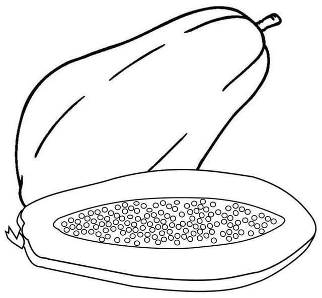 Desenho de Mamão para Colorir Baixar