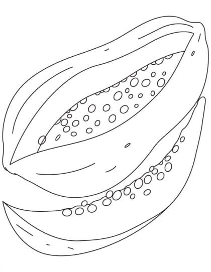 Desenho de Mamão para Colorir Download