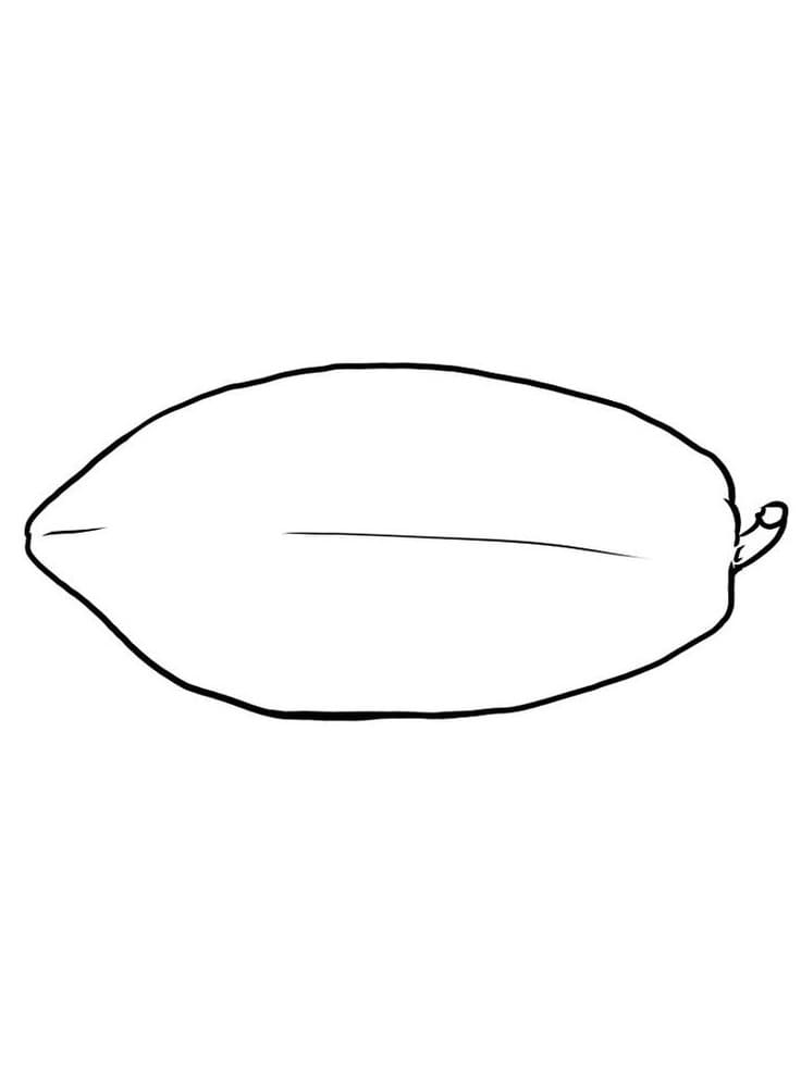 Desenho Imprimivel de Mamão para Colorir