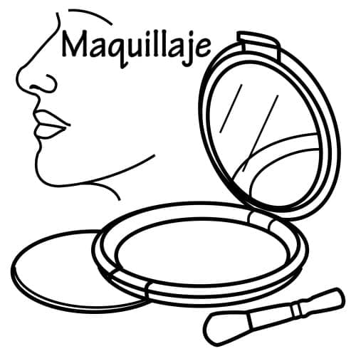 Desenho de Maquiagem 6 para Colorir