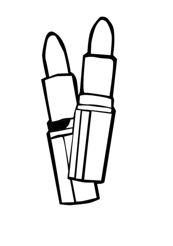 Desenho de Batons para Maquiagem para Colorir