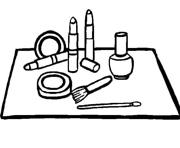 Desenho de Esmalte para Maquiagem para Colorir