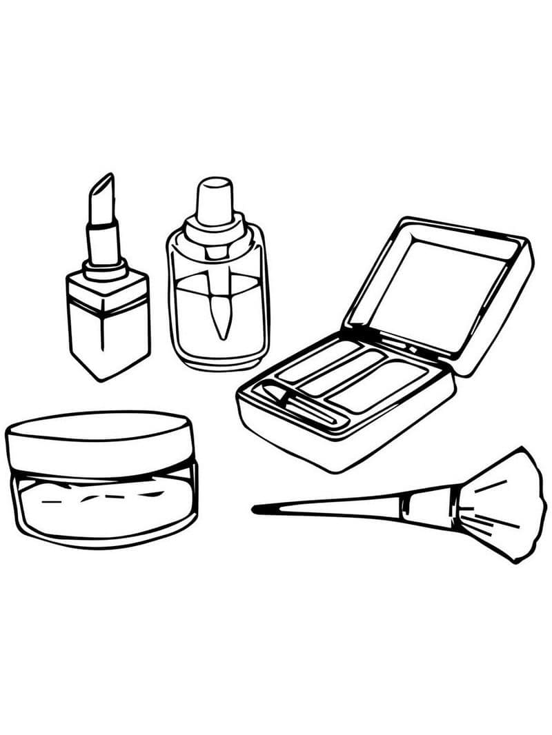 Desenho de Imagem de Maquiagem para Colorir