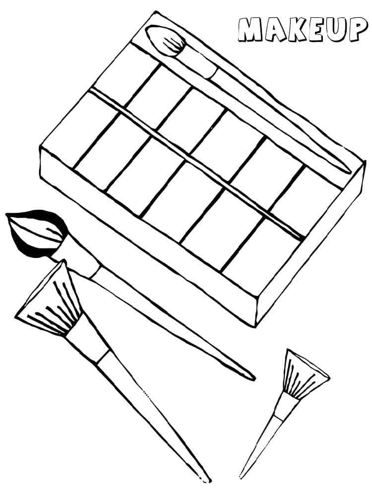 Desenho de Maquiagem para Imprimir para Colorir