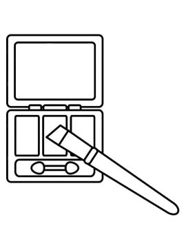 Desenho de Paleta de Maquiagem para Colorir