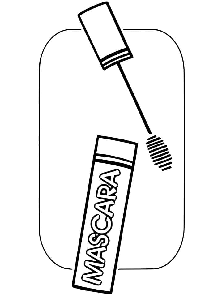 Desenho de Rimel de Maquiagem para Colorir