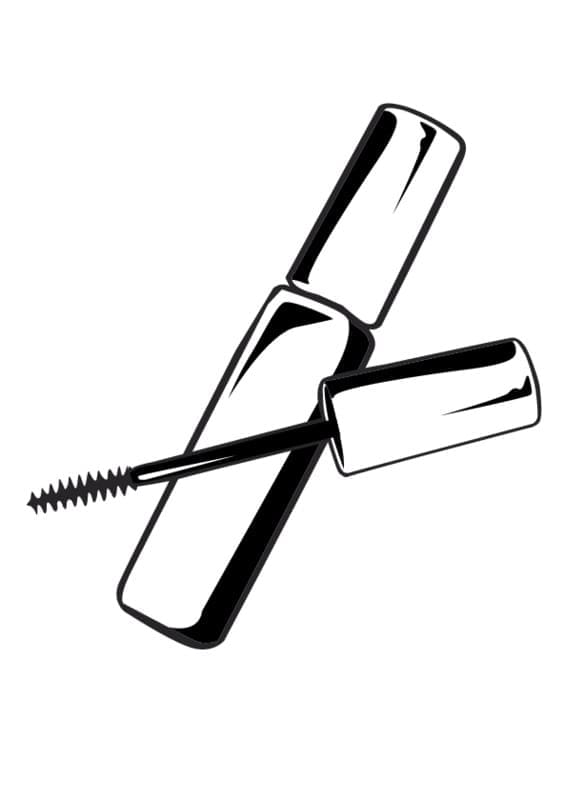 Desenho Pdf de Maquiagem Rimel para Colorir