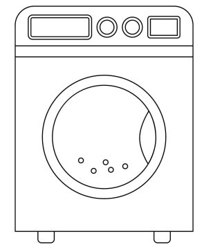 Desenho de a máquina de Lavar para Colorir