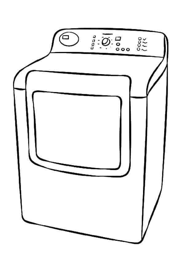 Desenho de Imagem da Máquina de Lavar para Colorir