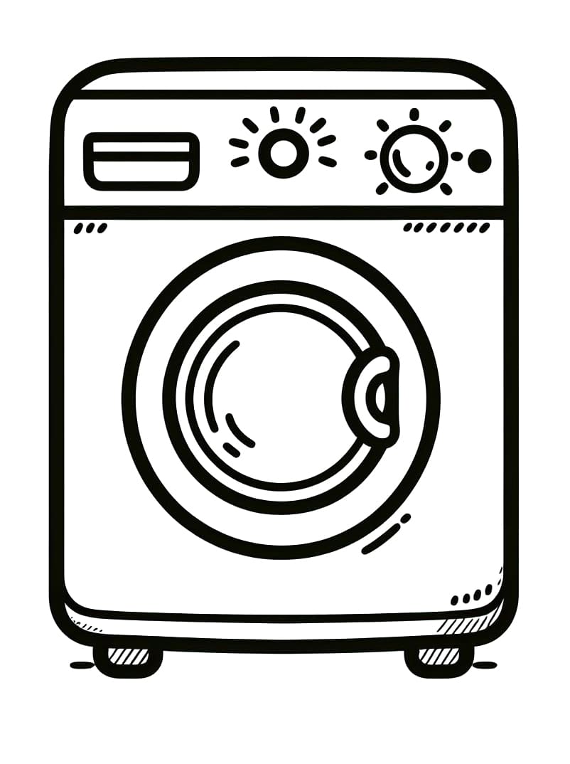 Desenhos de Máquina de Lavar para Colorir