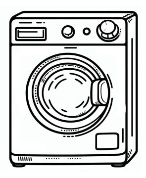 Desenho de Uma máquina de Lavar para Colorir