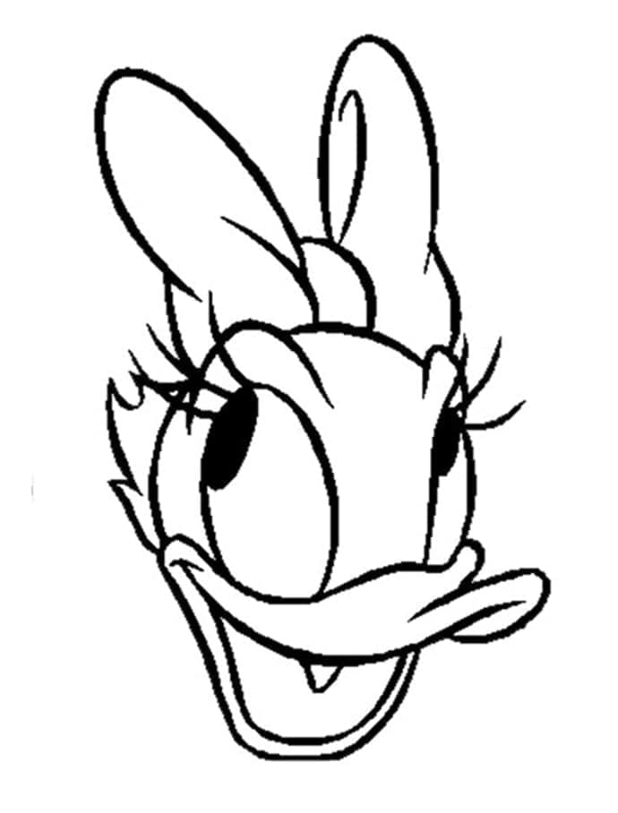 Desenho de Cara de Margarida Pata para Colorir