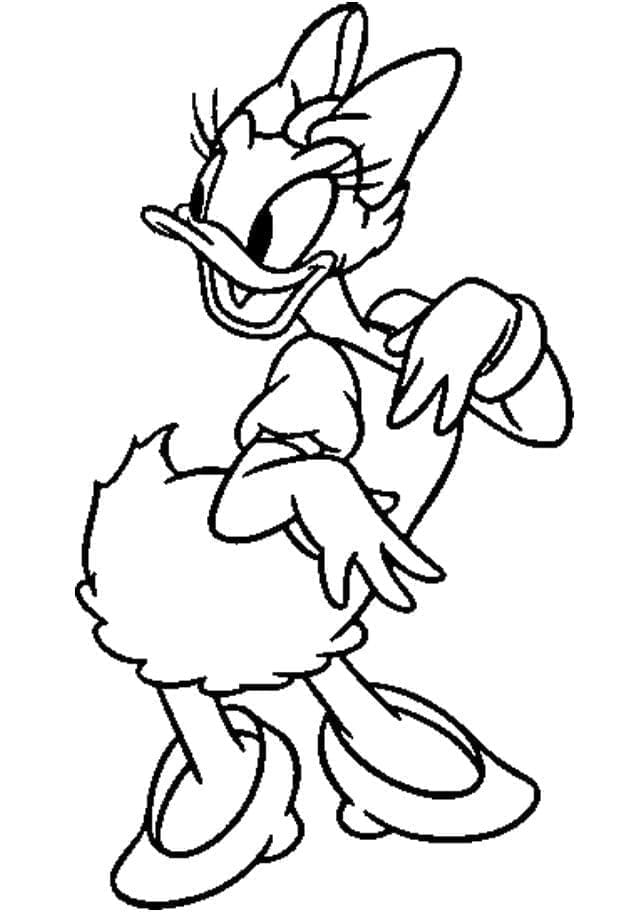 Desenho de Disney Margarida Grátis para Colorir
