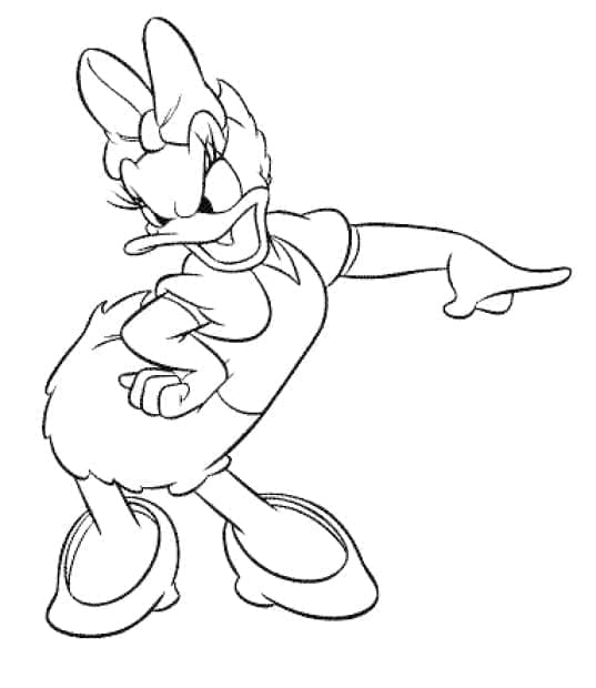 Desenho de Disney Margarida Irritada para Colorir