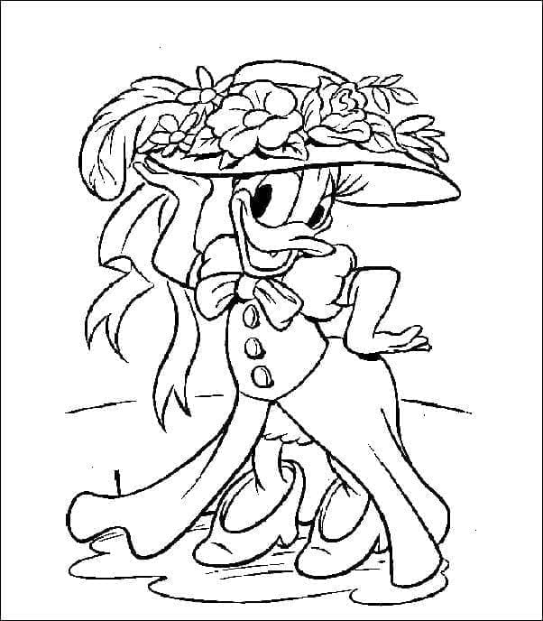 Desenho de Disney Margarida Muito Linda para Colorir
