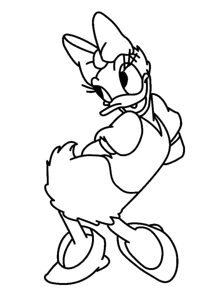 Desenho de Disney Margarida Pata para Colorir