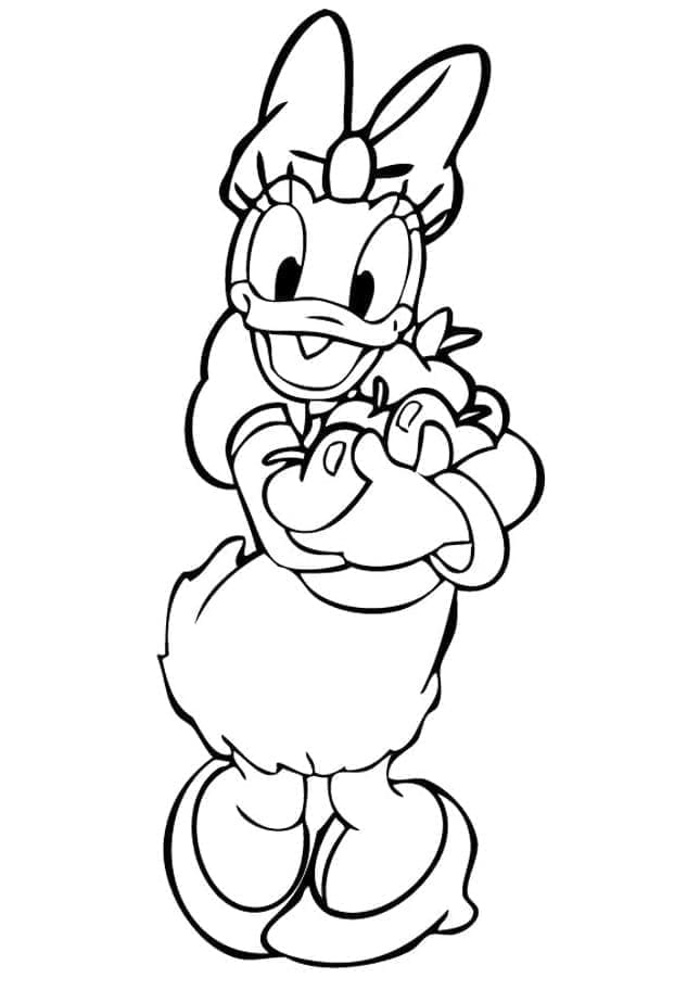 Desenho de Disney Margarida e Maçãs para Colorir