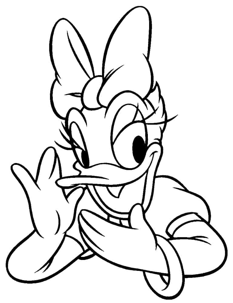 Desenho de Linda Disney Margarida para Colorir