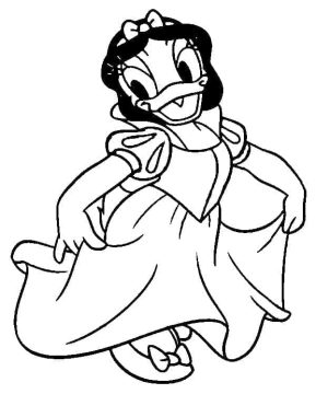 Desenho de Margarida Pata grátis para crianças para Colorir