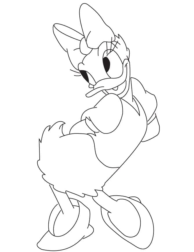Desenho de Margarida Pata Imprimivel para Colorir