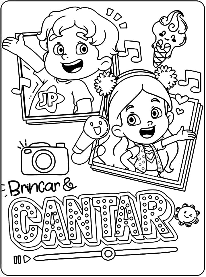 Desenho Maria Clara e Jp 6 para Colorir