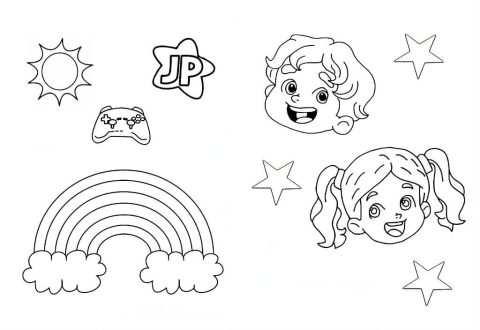 Desenhos de Maria Clara e Jp grátis para crianças para Colorir