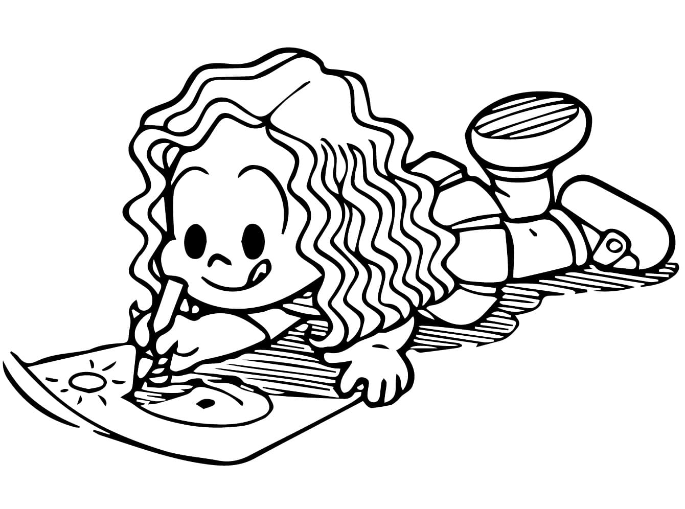 Desenho de Marina Adorável para Colorir