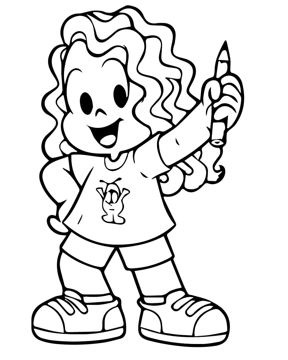Desenho de Marina de Turma da Monica para Colorir